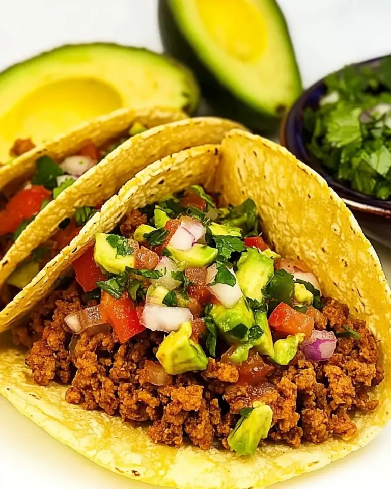 Delicious Ground Turkey Tacos with Avocado Salsa recipe photo