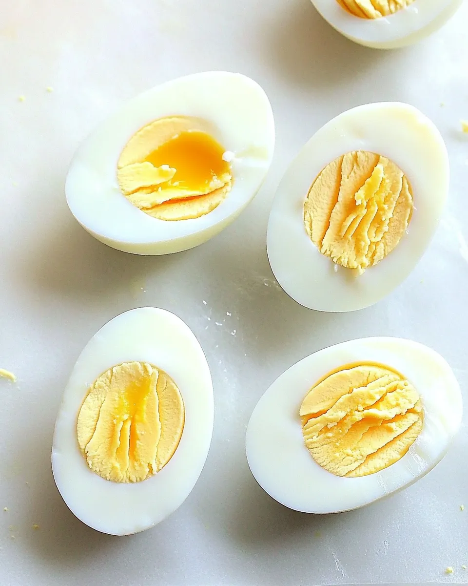 Easy Hard Boiled Eggs food shot