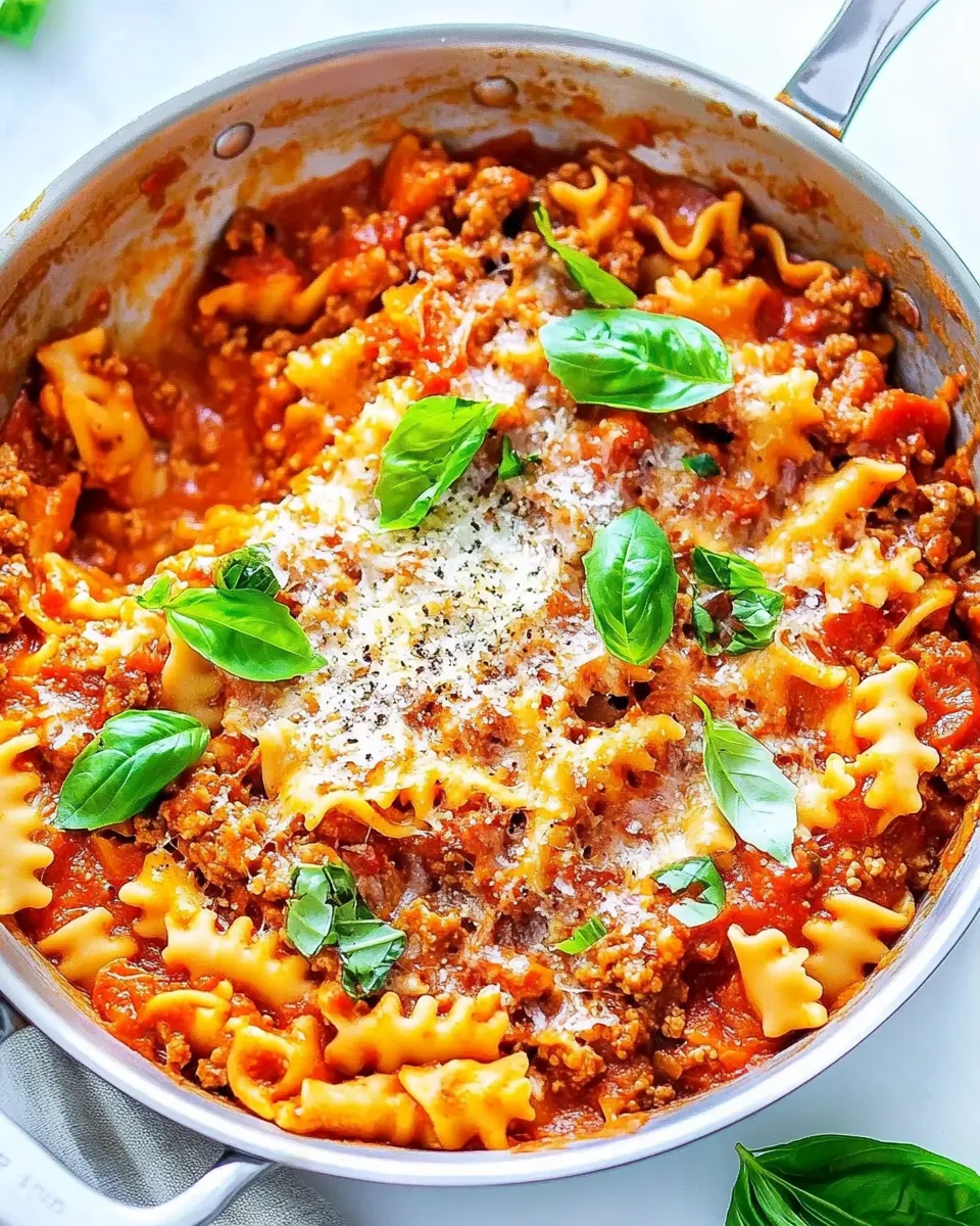 Delicious Healthier 20-Minute Skillet Lasagna recipe photo