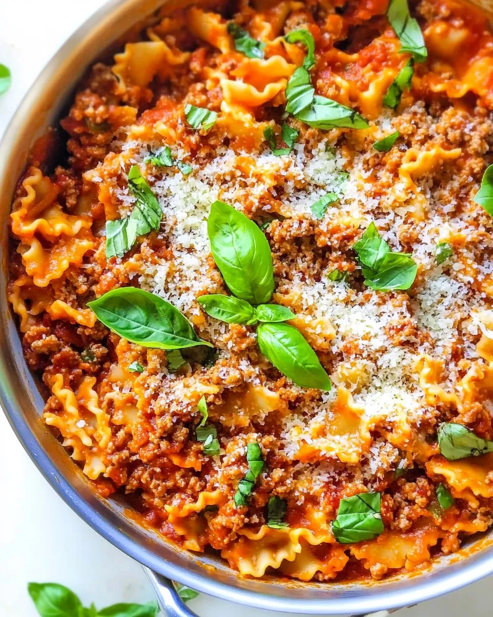 Quick Healthier 20-Minute Skillet Lasagna shot