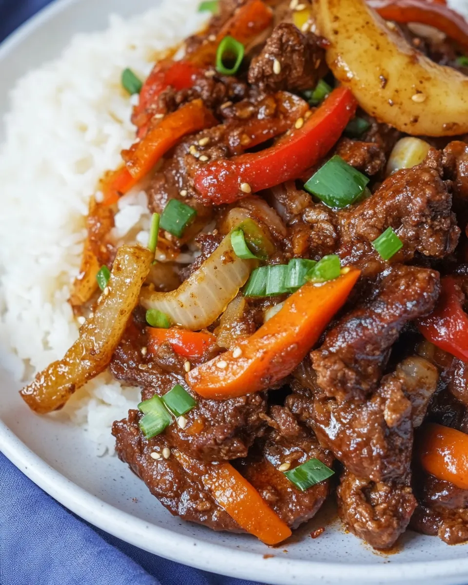 Classic Healthy Beijing Beef dish photo