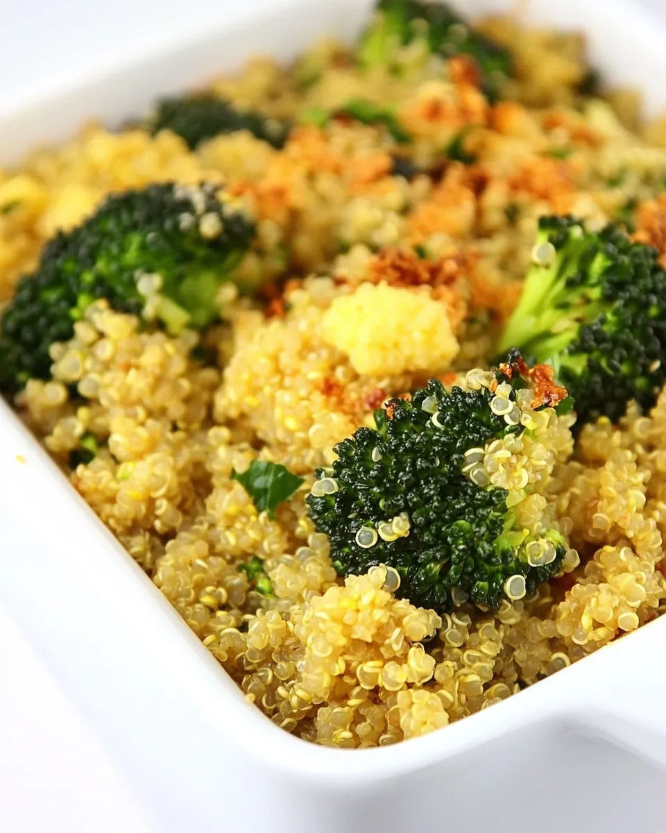 Easy Healthy Broccoli Quinoa Casserole (Vegan) food shot