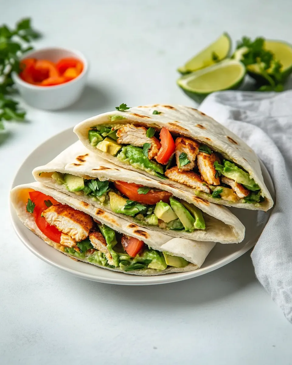 Delicious Healthy Chicken Avocado Pita Sandwich recipe photo