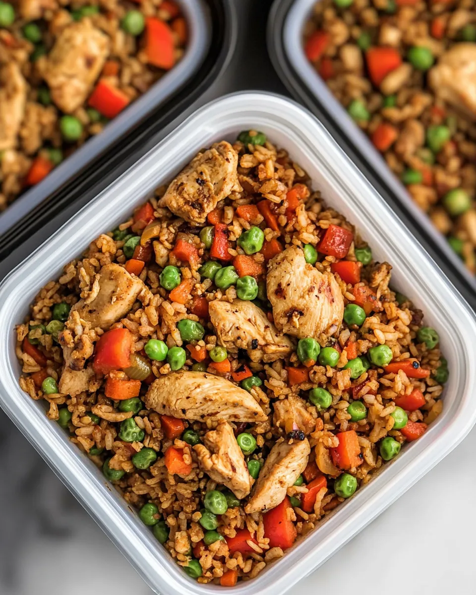 Easy Healthy Chicken & Veggie Fried Rice Meal-Prep photo