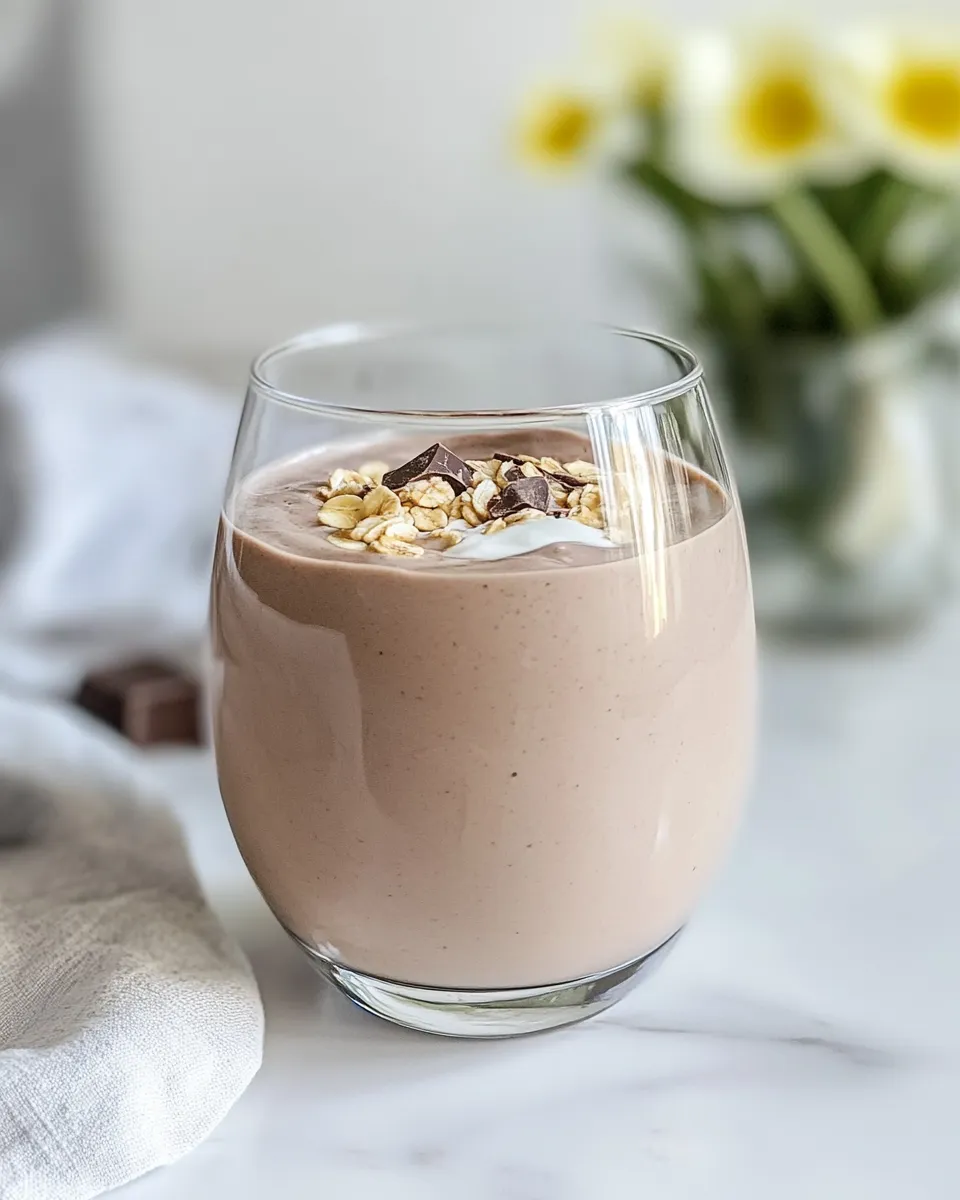Delicious Healthy Chocolate Protein Smoothie dish photo