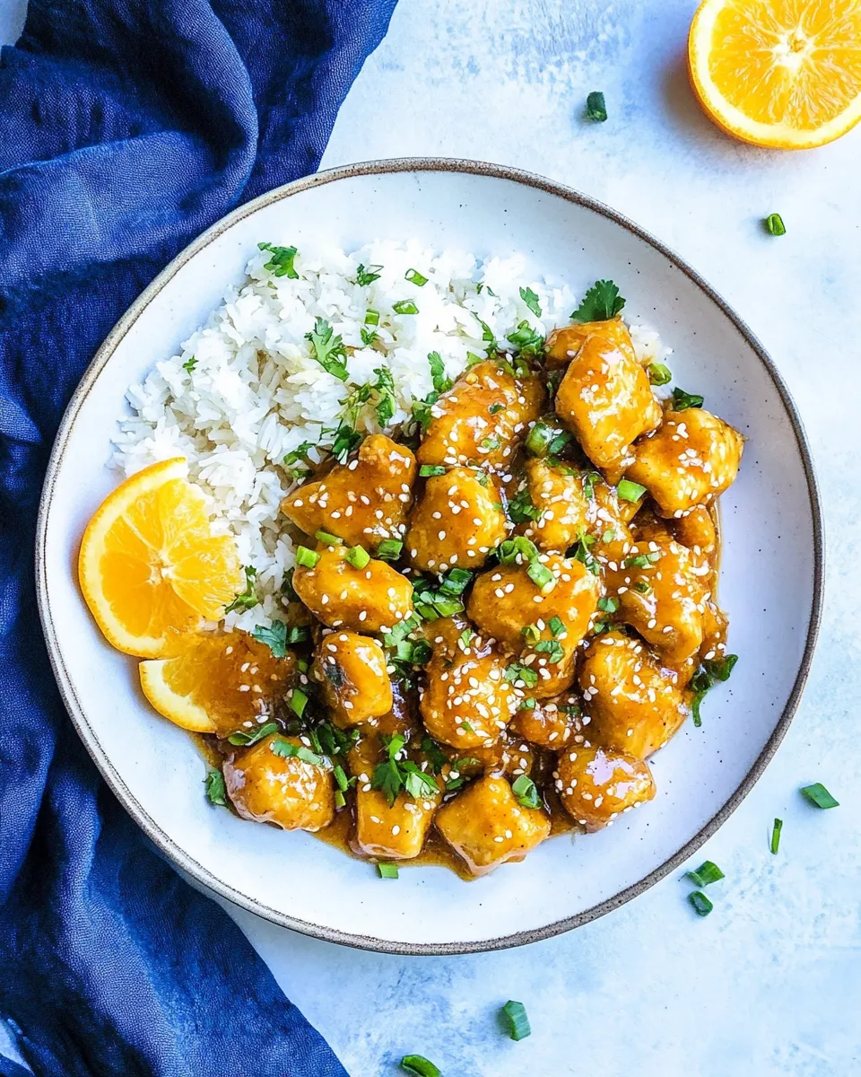 Easy Healthy Homemade Orange Chicken recipe image