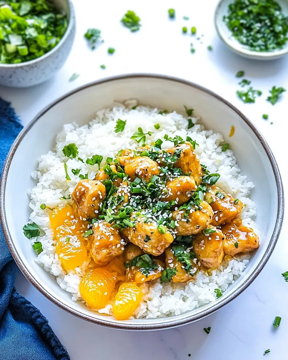 Delicious Healthy Homemade Orange Chicken dish photo