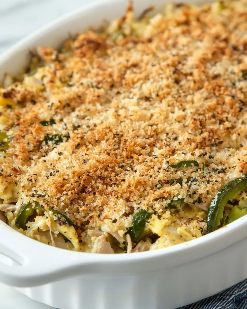 Classic Healthy Jalapeno Tuna Casserole dish photo