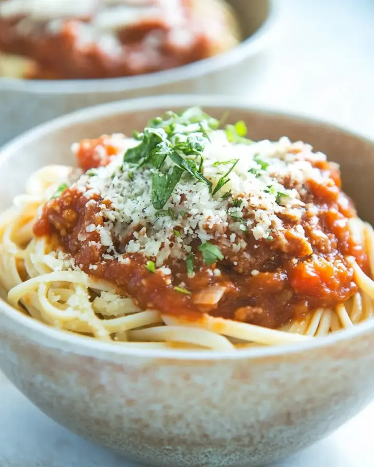 Homemade Hearts of Palm Linguini and Legendary Spaghetti Sauce Bowls Recipe photo