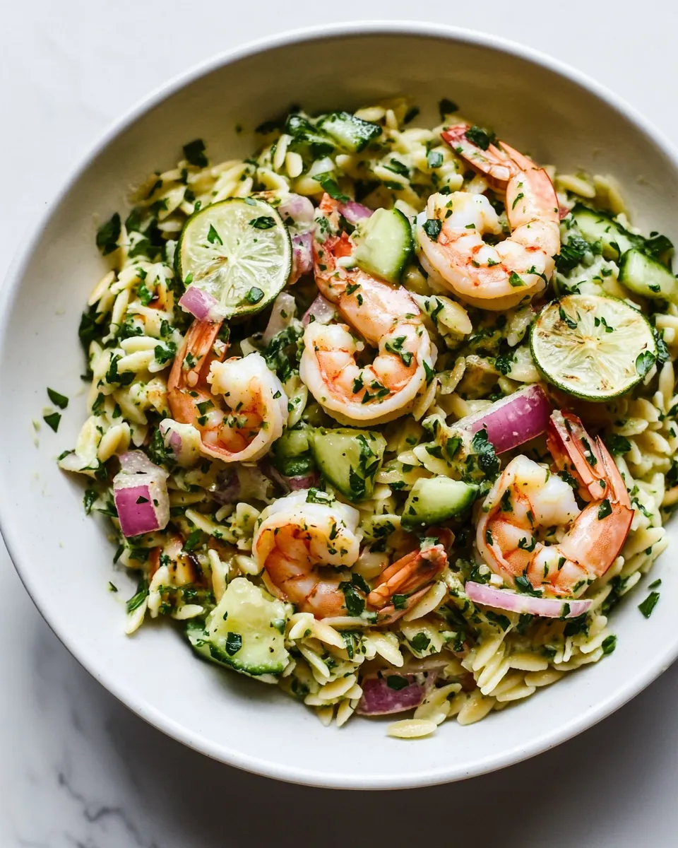 Fresh Herbed Shrimp Orzo Salad recipe photo