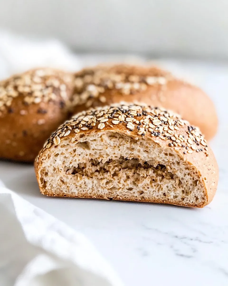 Easy High Protein Bread (Oat Sandwich Rolls) food shot