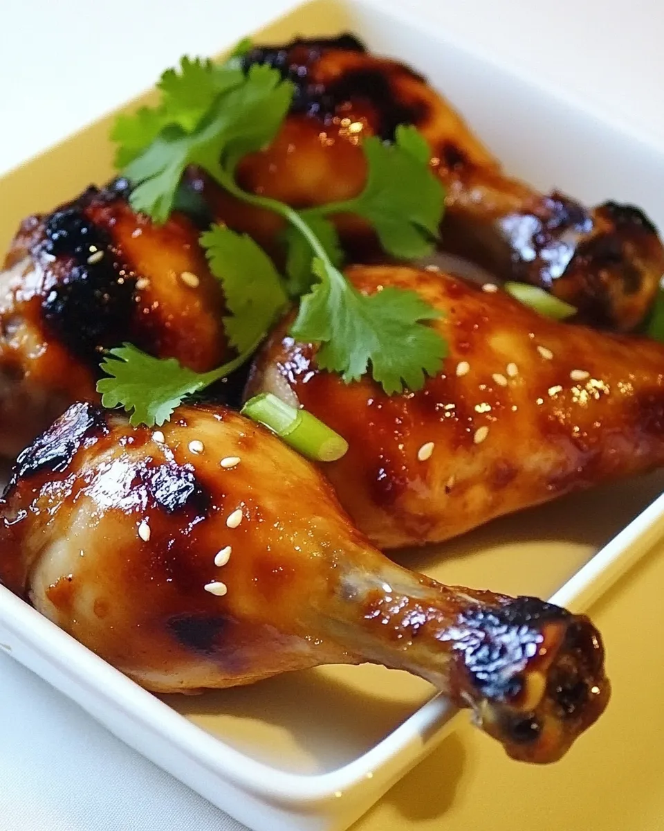 Savory Hoisin Chicken Drumsticks food shot
