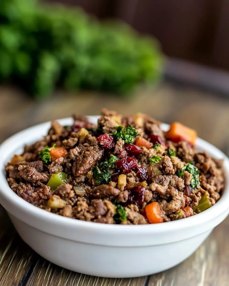 Healthy Homemade Beef & Turkey Dog Food Recipe dish photo
