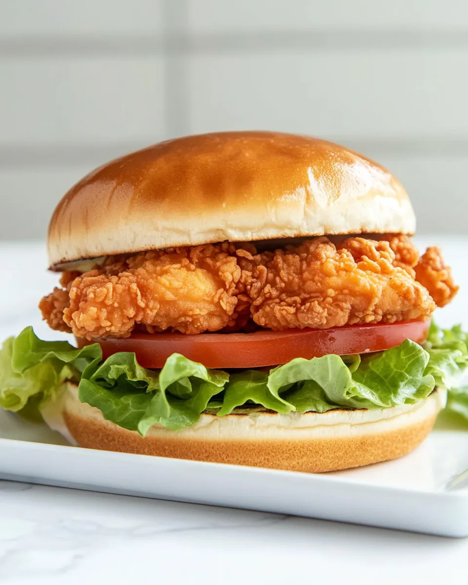 Delicious Homemade Burger King BK Royal Crispy Chicken Sandwich recipe photo