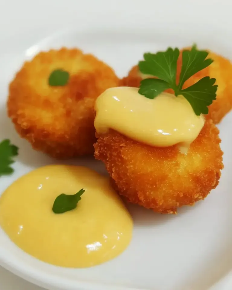 Delicious Homemade Chicken Nuggets with Gouda Cream recipe photo