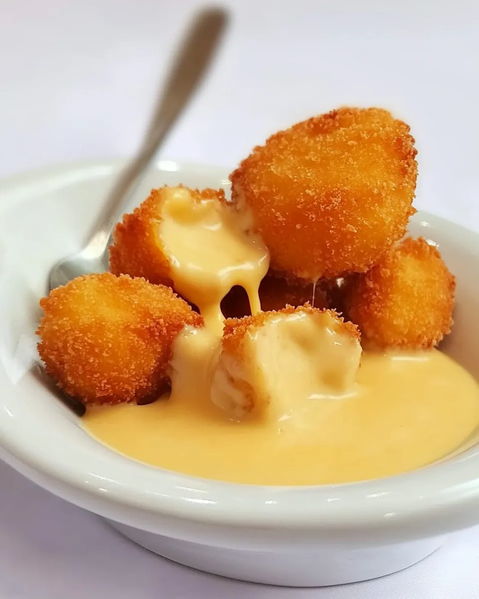 Easy Homemade Chicken Nuggets with Gouda Cream food shot