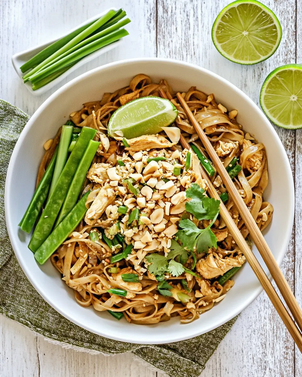 Delicious Homemade Chicken Pad Thai image