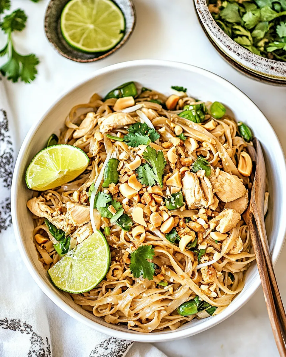 Quick Homemade Chicken Pad Thai dish photo