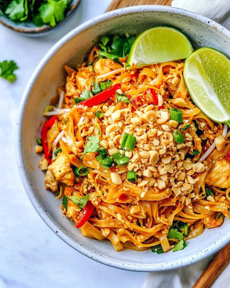 Quick Homemade Pad Thai (Chicken) food shot