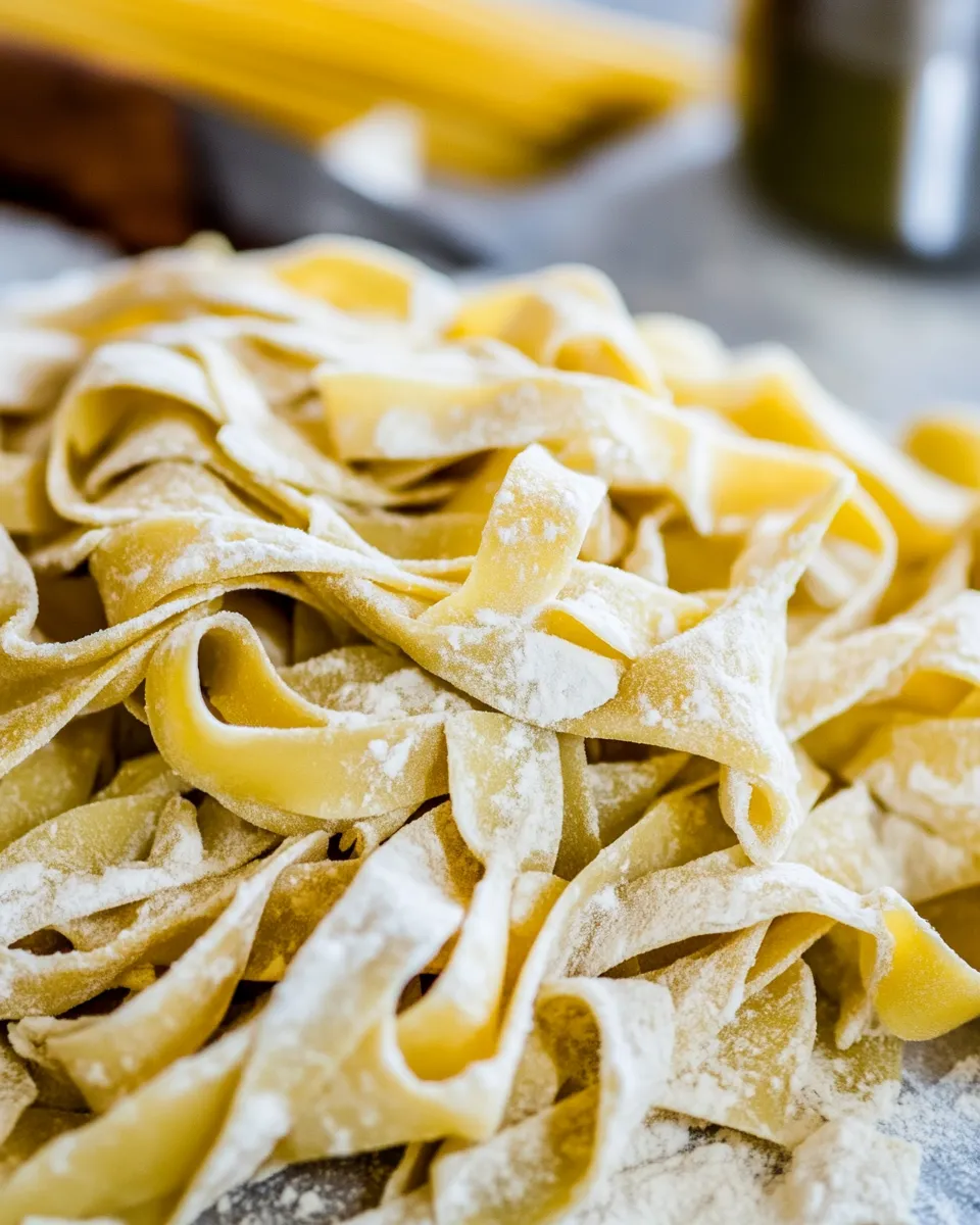 Homemade Pasta Recipe (Fettuccine, Linguini, Spaghetti) photo