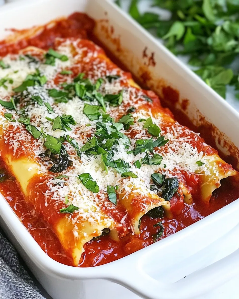 Homemade Spinach Manicotti photo