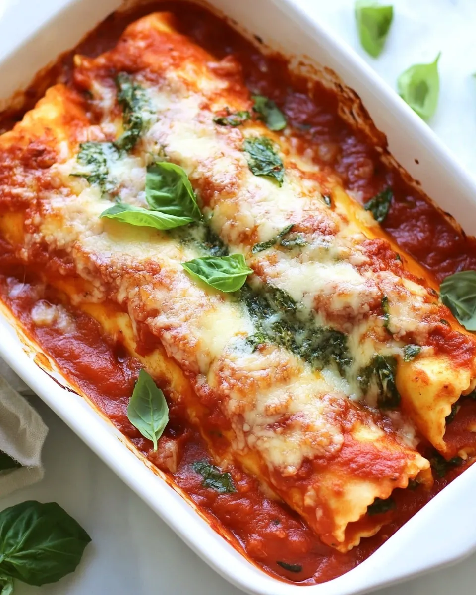 Tasty Homemade Spinach Manicotti recipe image