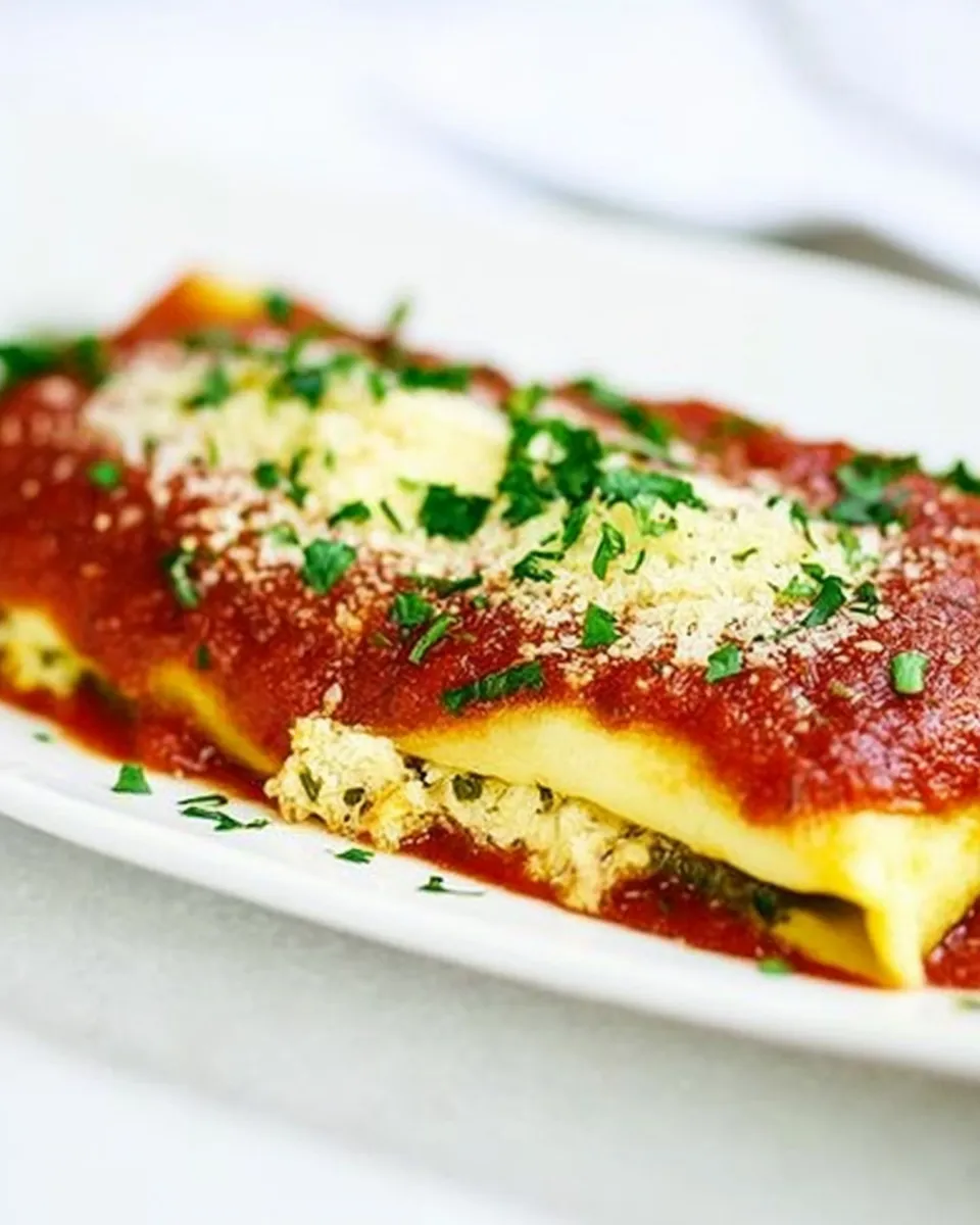 Savory Homemade Stuffed Manicotti image