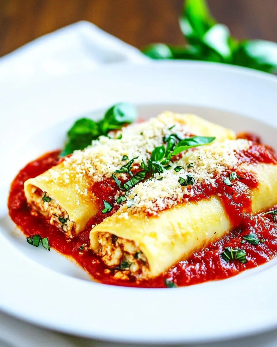 Sweet Homemade Stuffed Manicotti dish image