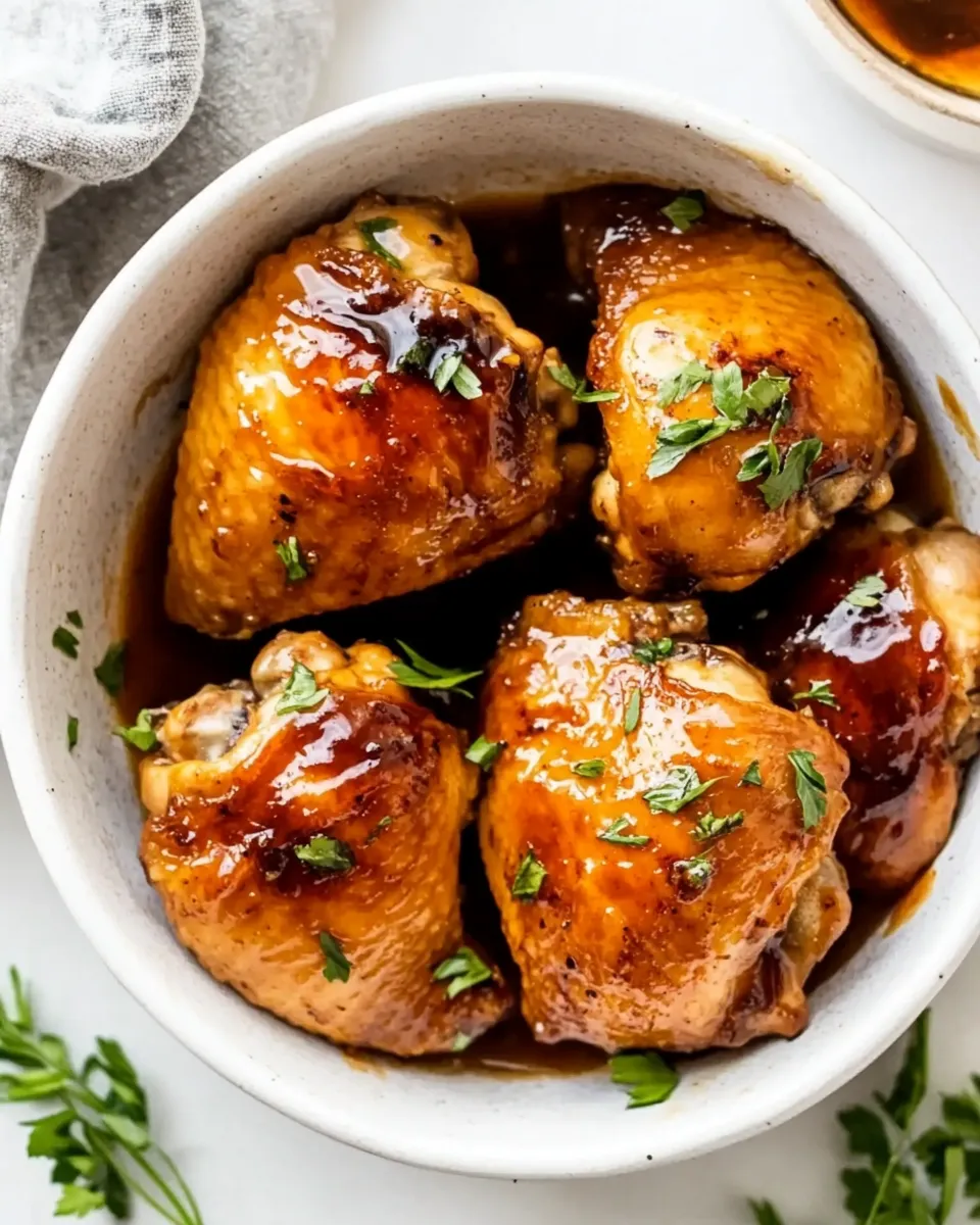 Delicious Honey Balsamic Chicken Thighs image