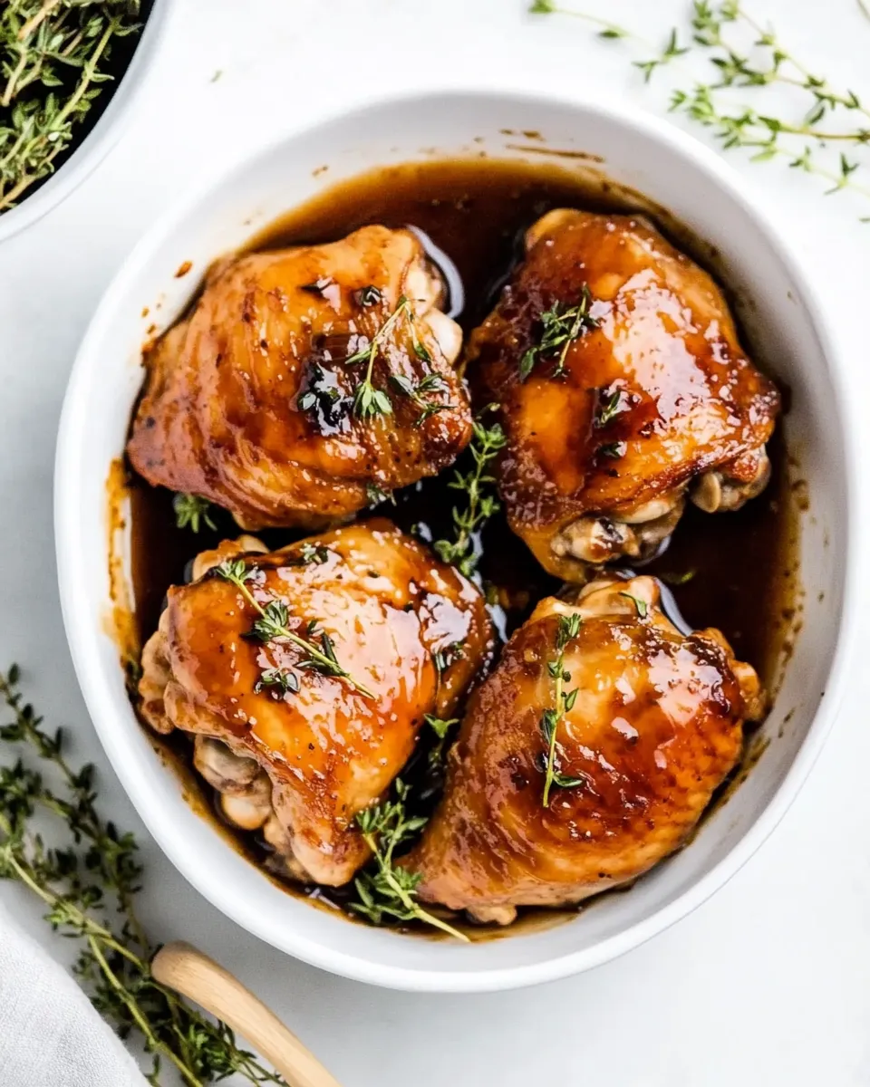 Quick Honey Balsamic Chicken Thighs recipe photo