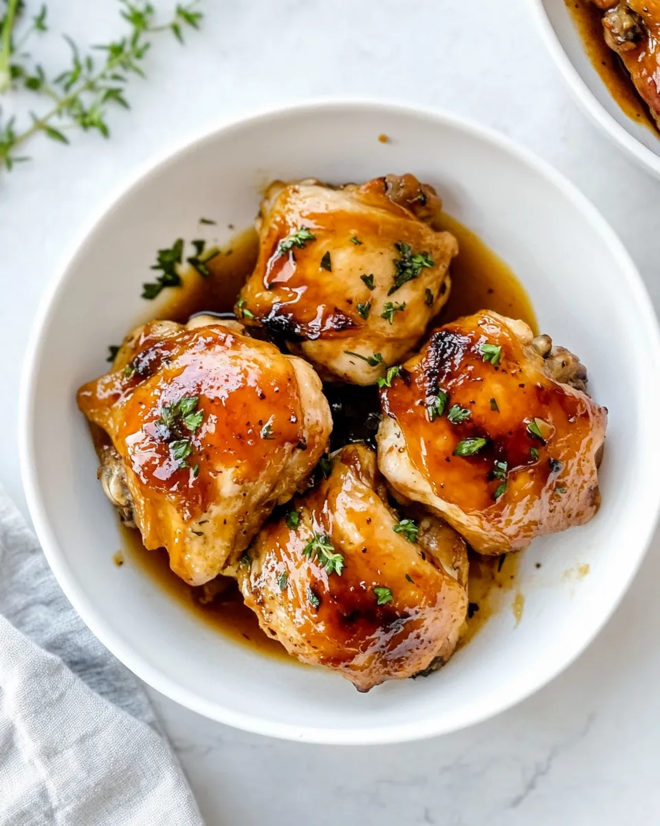 Savory Honey Balsamic Chicken Thighs shot