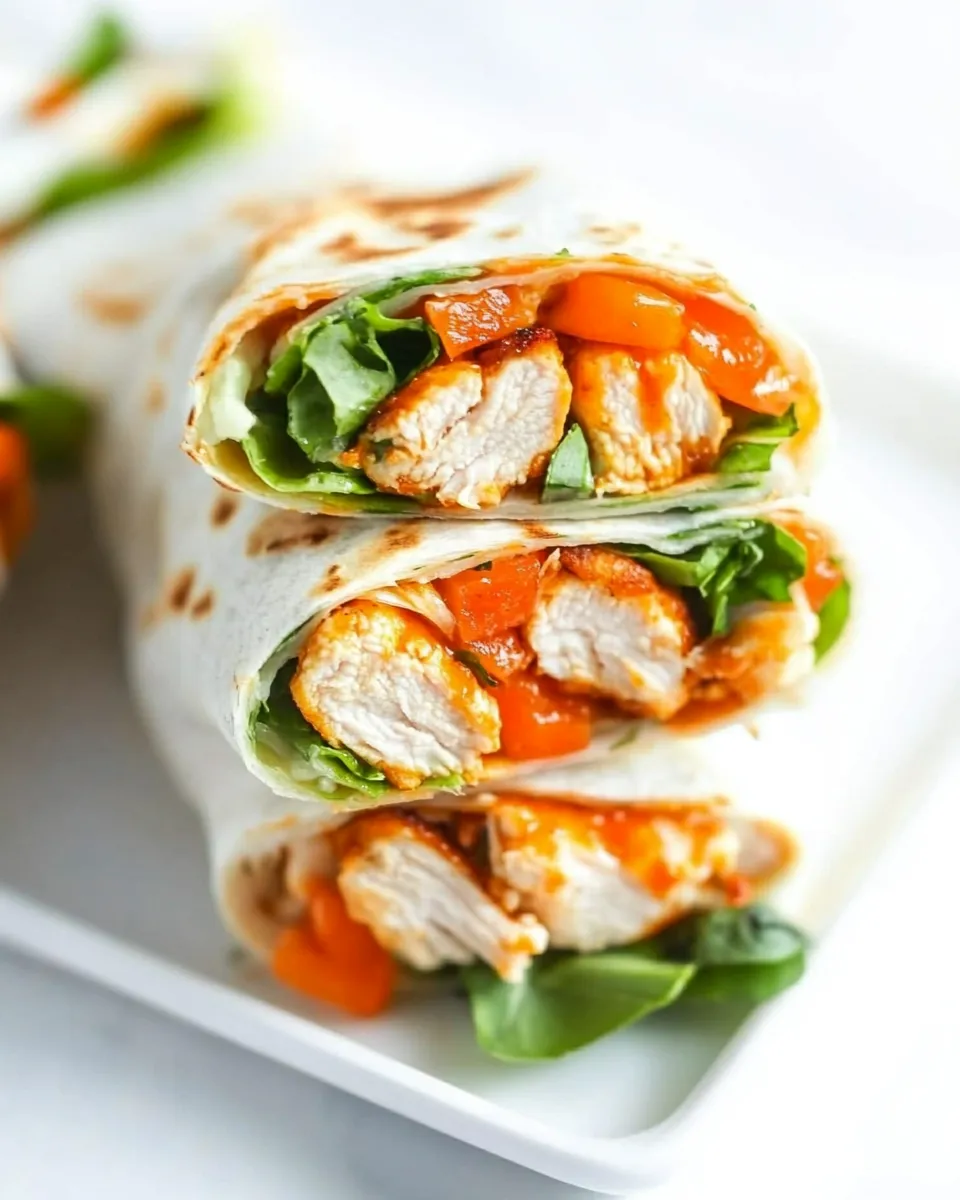 Homemade Honey Buffalo Chicken Wraps photo