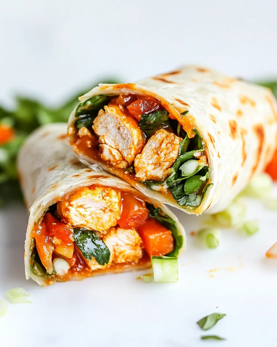 Easy Honey Buffalo Chicken Wraps recipe photo