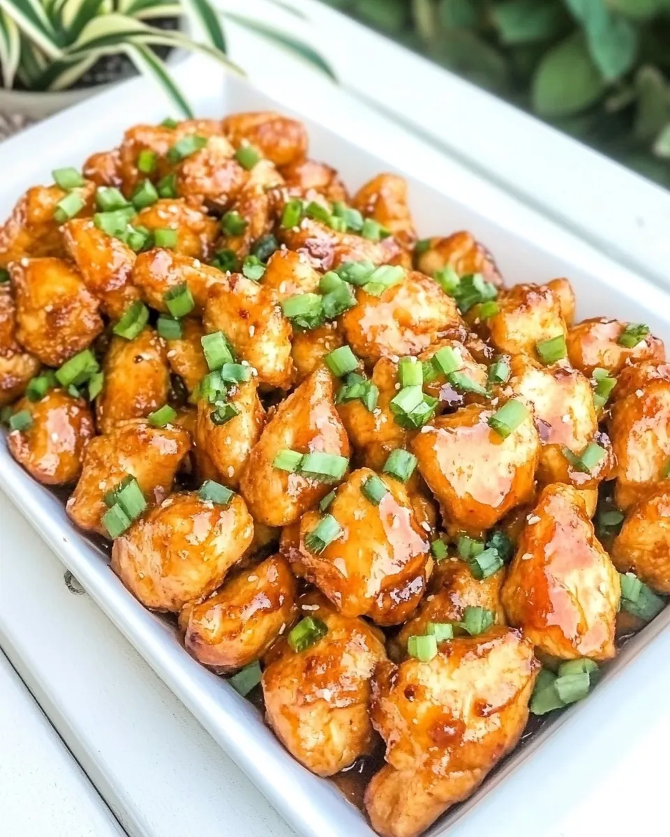 Delicious Honey Chili Crisp Chicken Bites shot