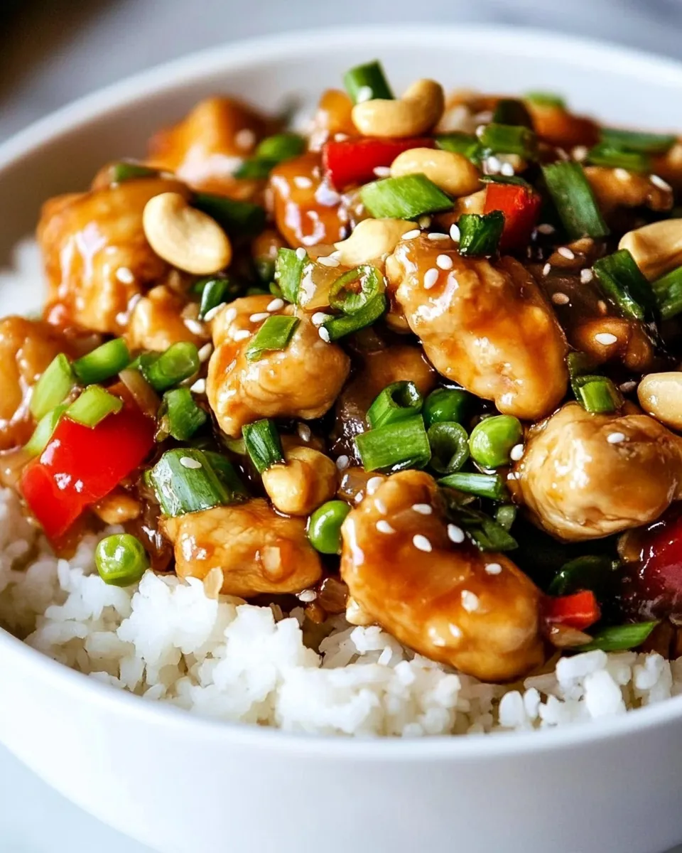 Delicious Honey Coconut Cashew Chicken Stir Fry image
