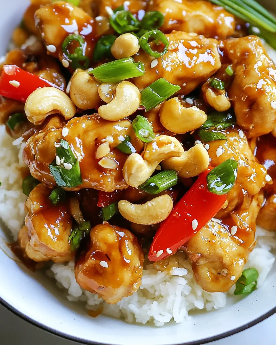 Healthy Honey Coconut Cashew Chicken Stir Fry recipe photo