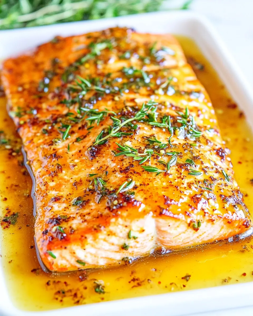 Easy Honey Dijon Salmon food shot
