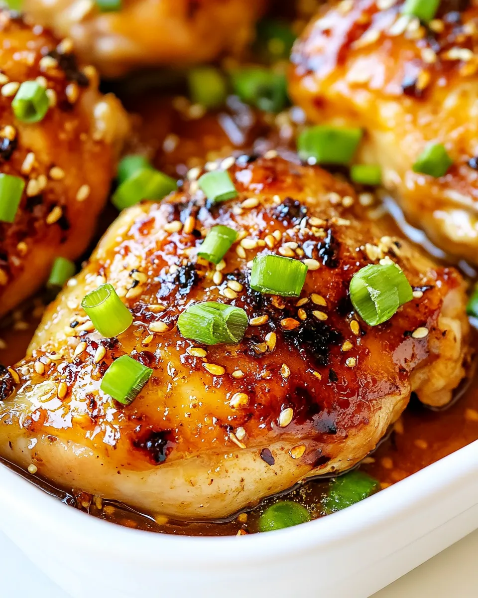 Easy Honey Garlic Baked Chicken Thighs photo