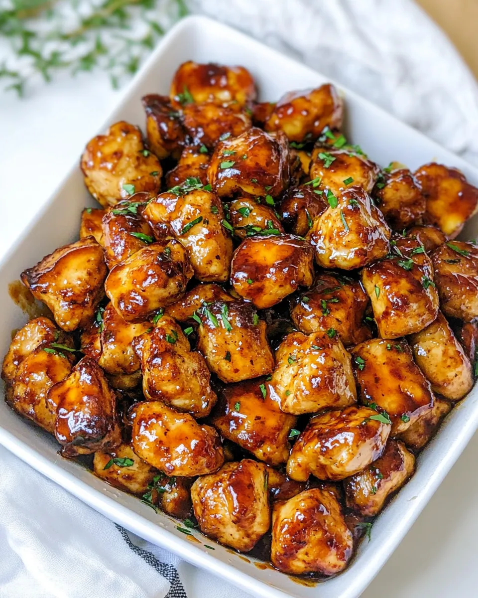 Easy Honey Garlic Chicken Bites recipe photo