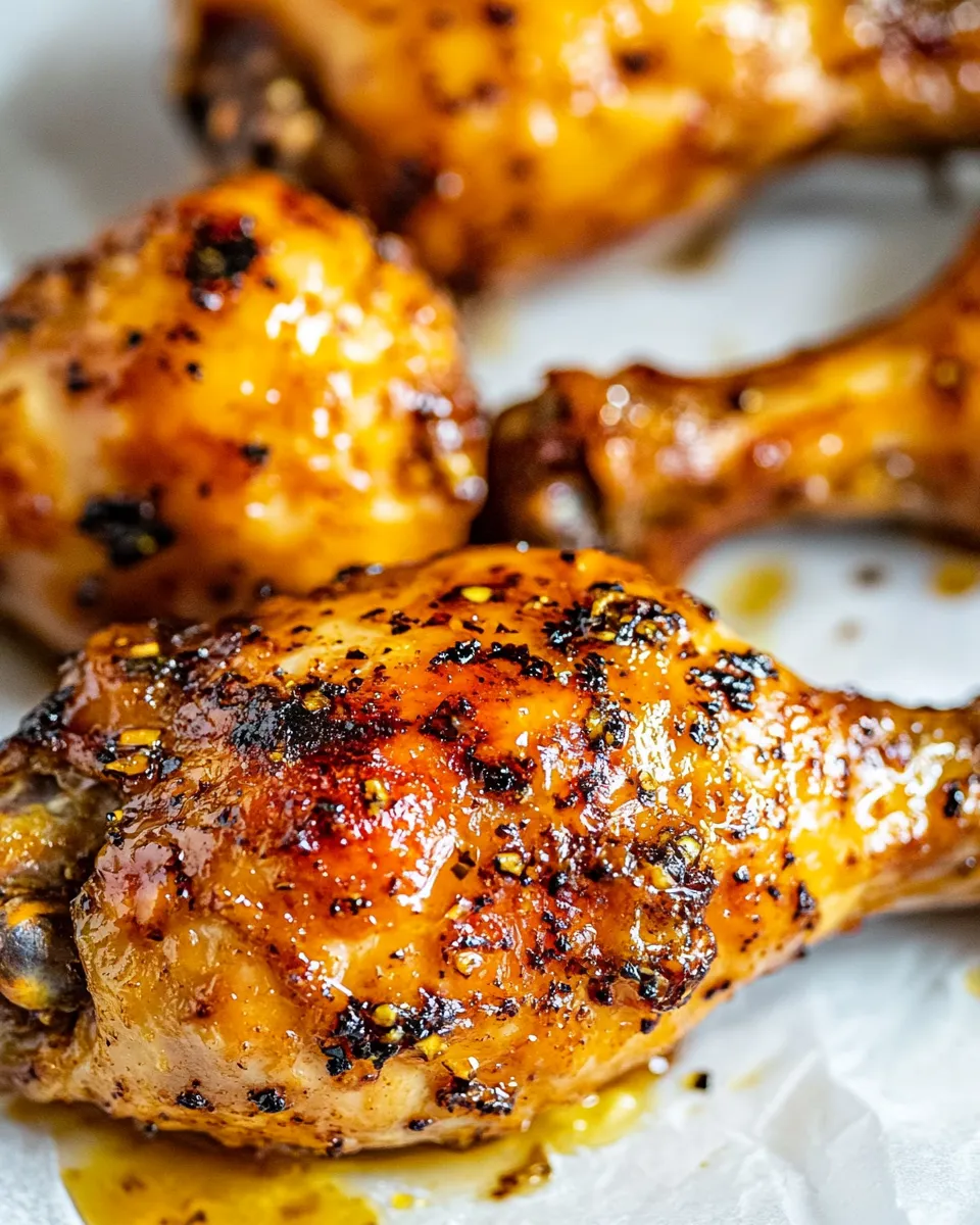 Delicious Honey Garlic Chicken Drumsticks shot