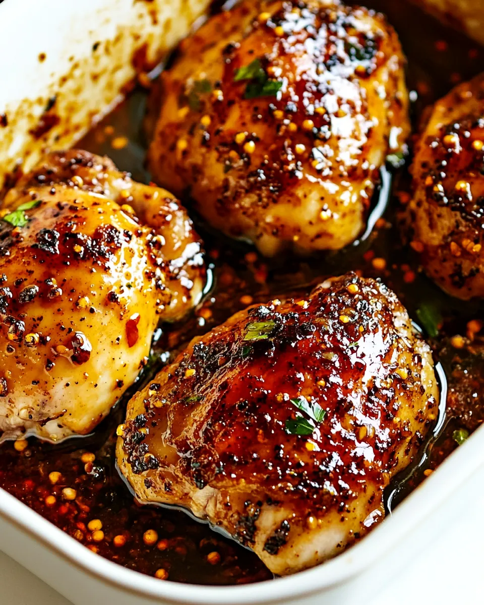 Delicious Honey Garlic Chicken Thighs image
