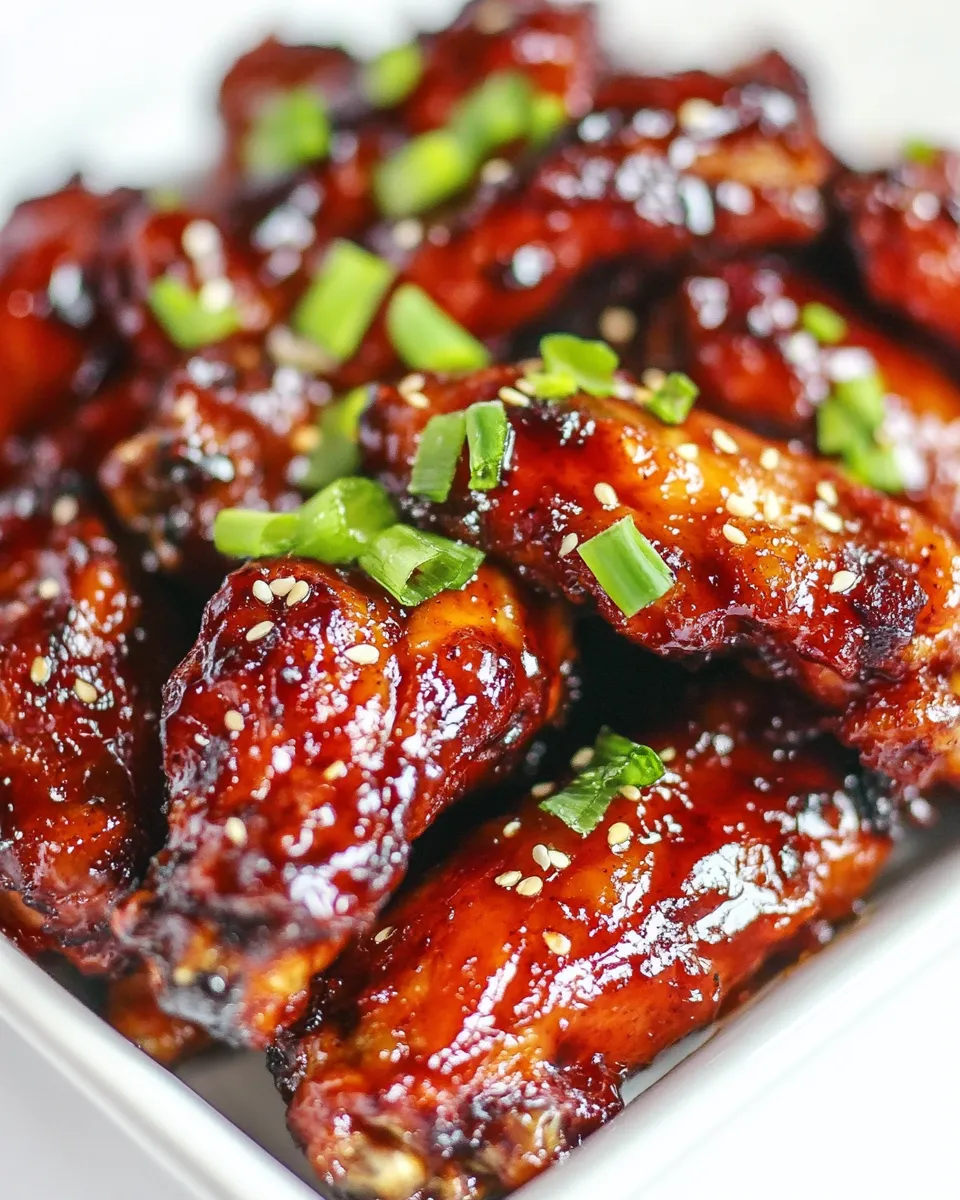 Quick Honey Garlic Chicken Wings food shot