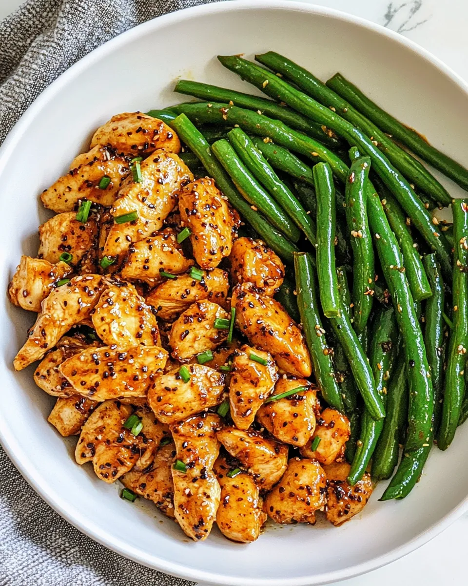Delicious Honey Garlic Chicken and Green Beans dish photo