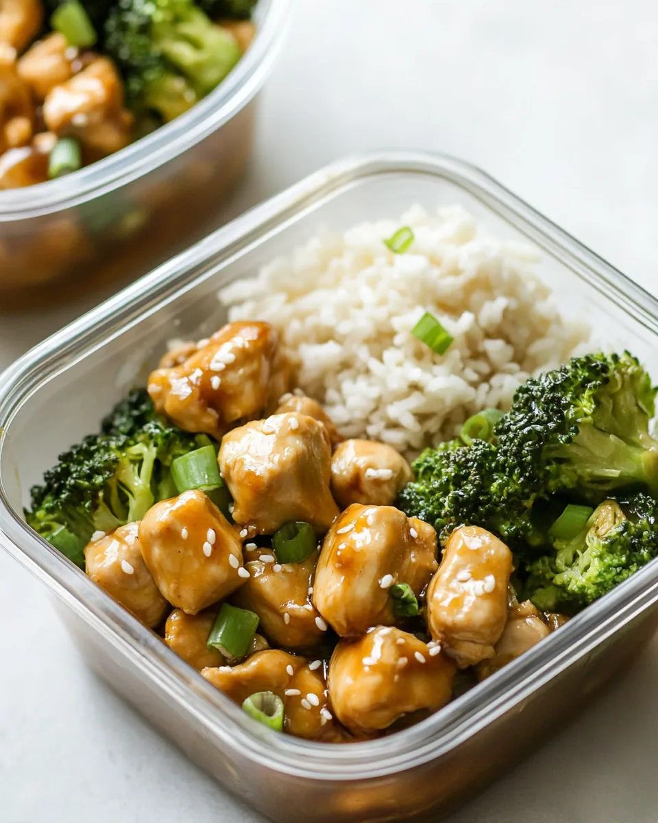 Easy Honey Ginger Chicken Meal Prep Bowls recipe photo