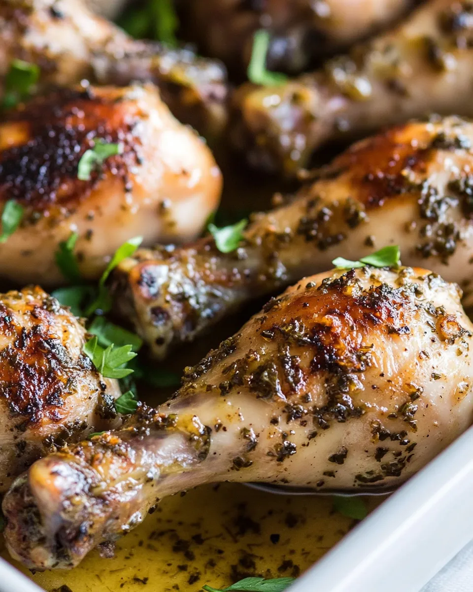 Delicious Honey Herb Chicken Drumsticks shot