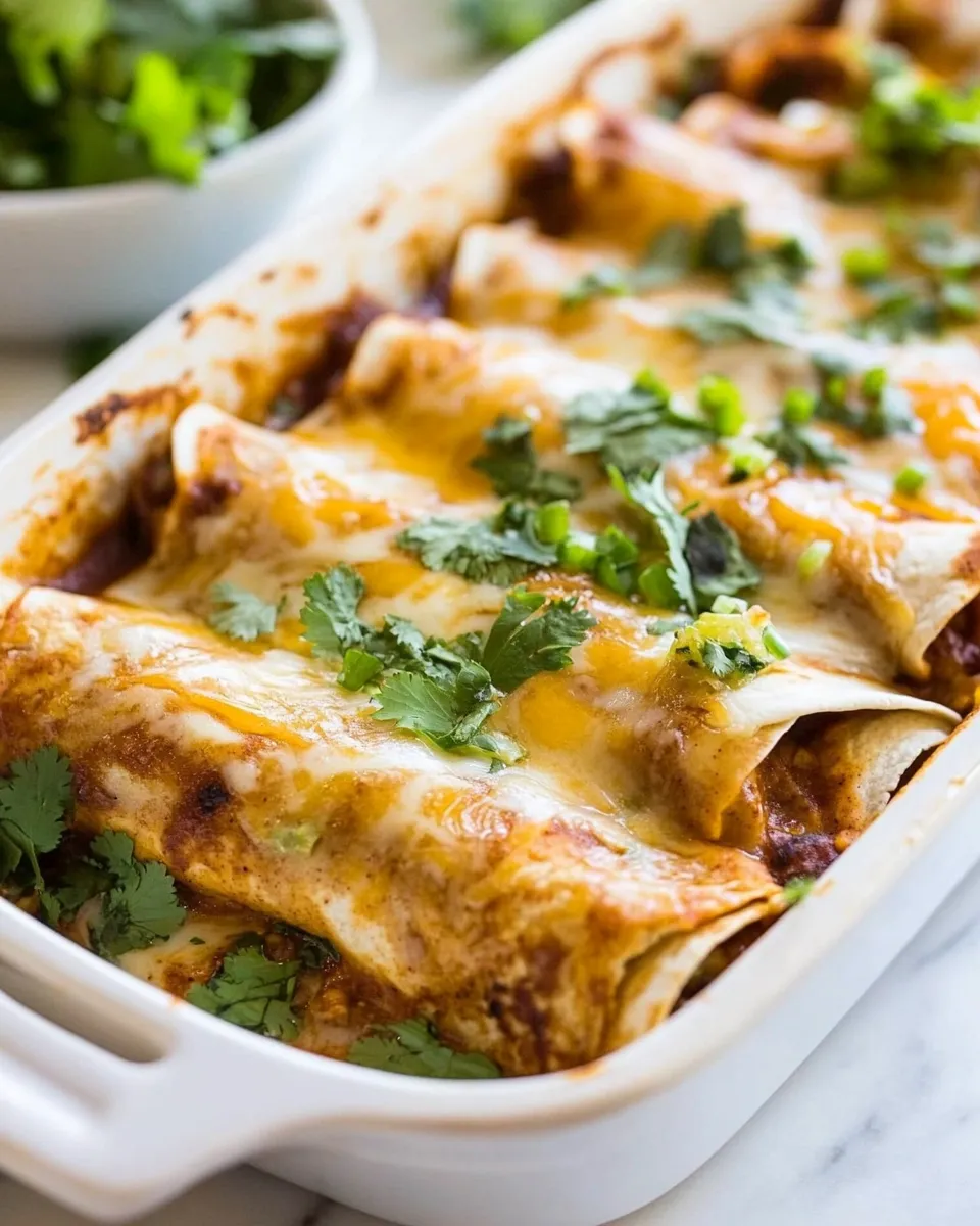 Delicious Honey Lime Chicken Enchiladas plate image