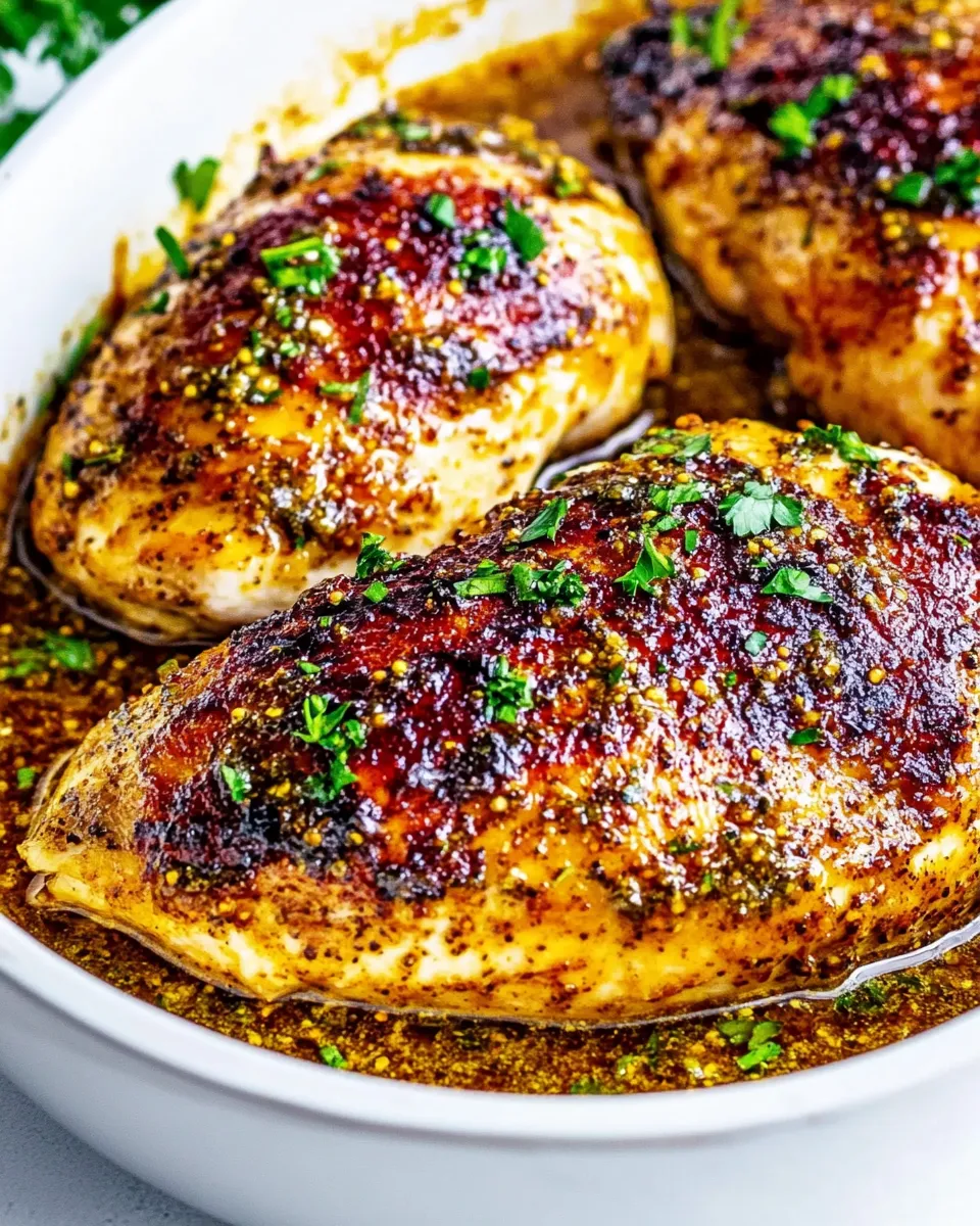 Delicious Honey Mustard Baked Chicken shot