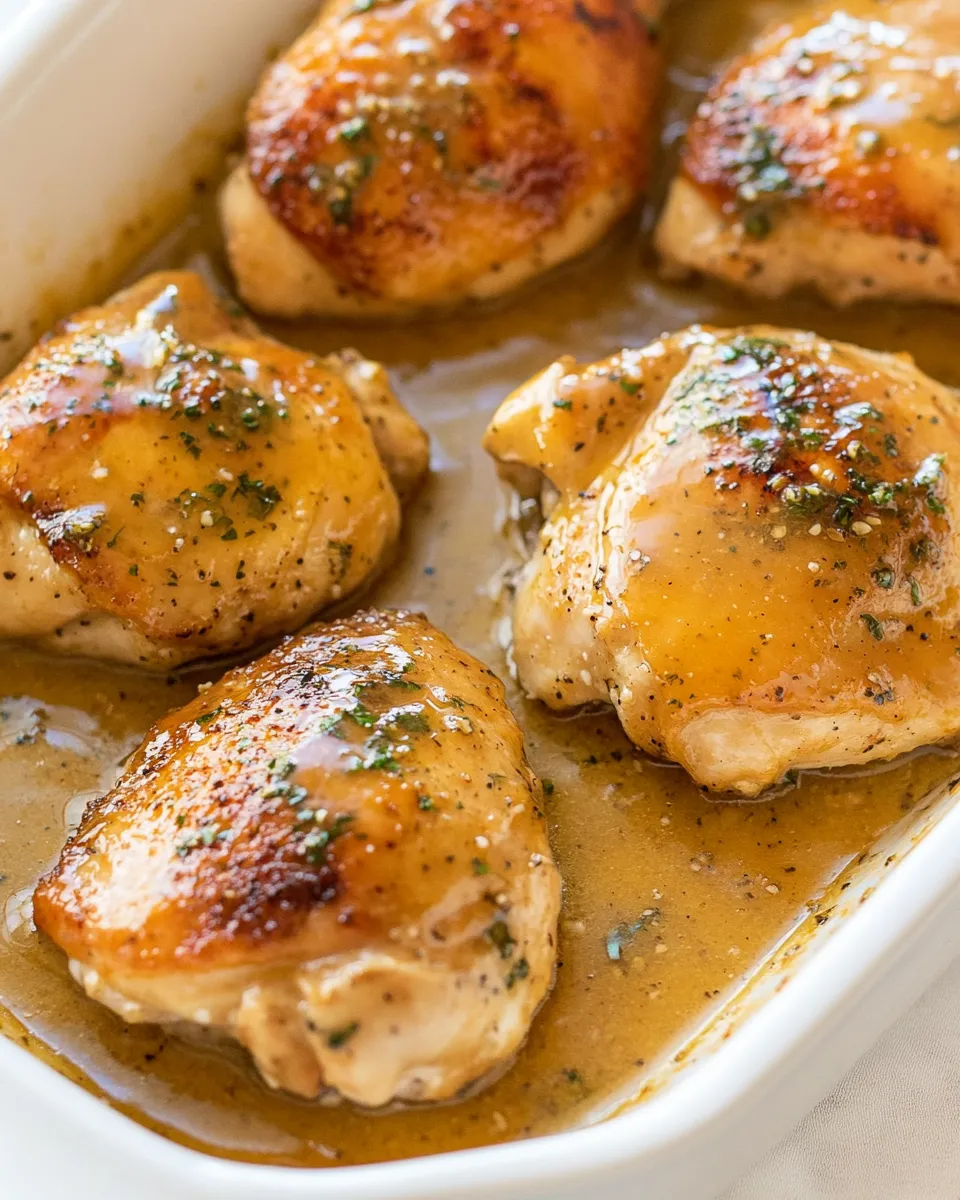 Delicious Honey Mustard Chicken Thighs image