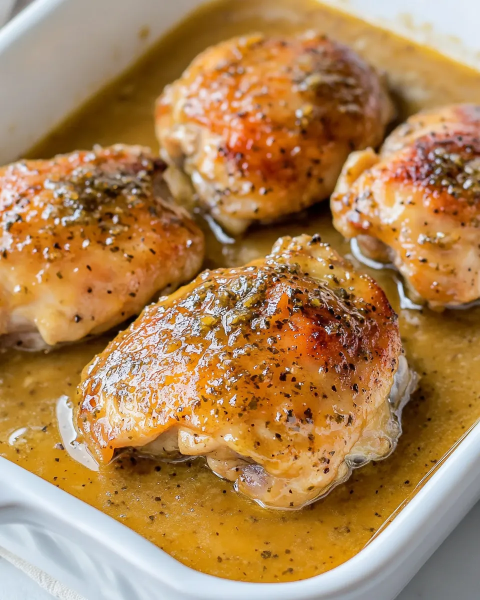 Savory Honey Mustard Chicken Thighs recipe photo