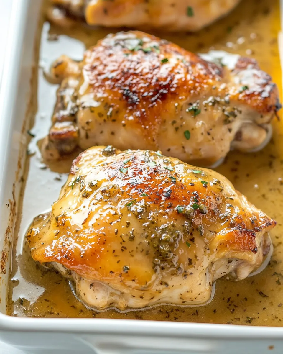 Quick Honey Mustard Chicken Thighs shot
